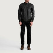 Sven Leder-Bomberjacke für Herren – Zusätzliche Produktansicht 4