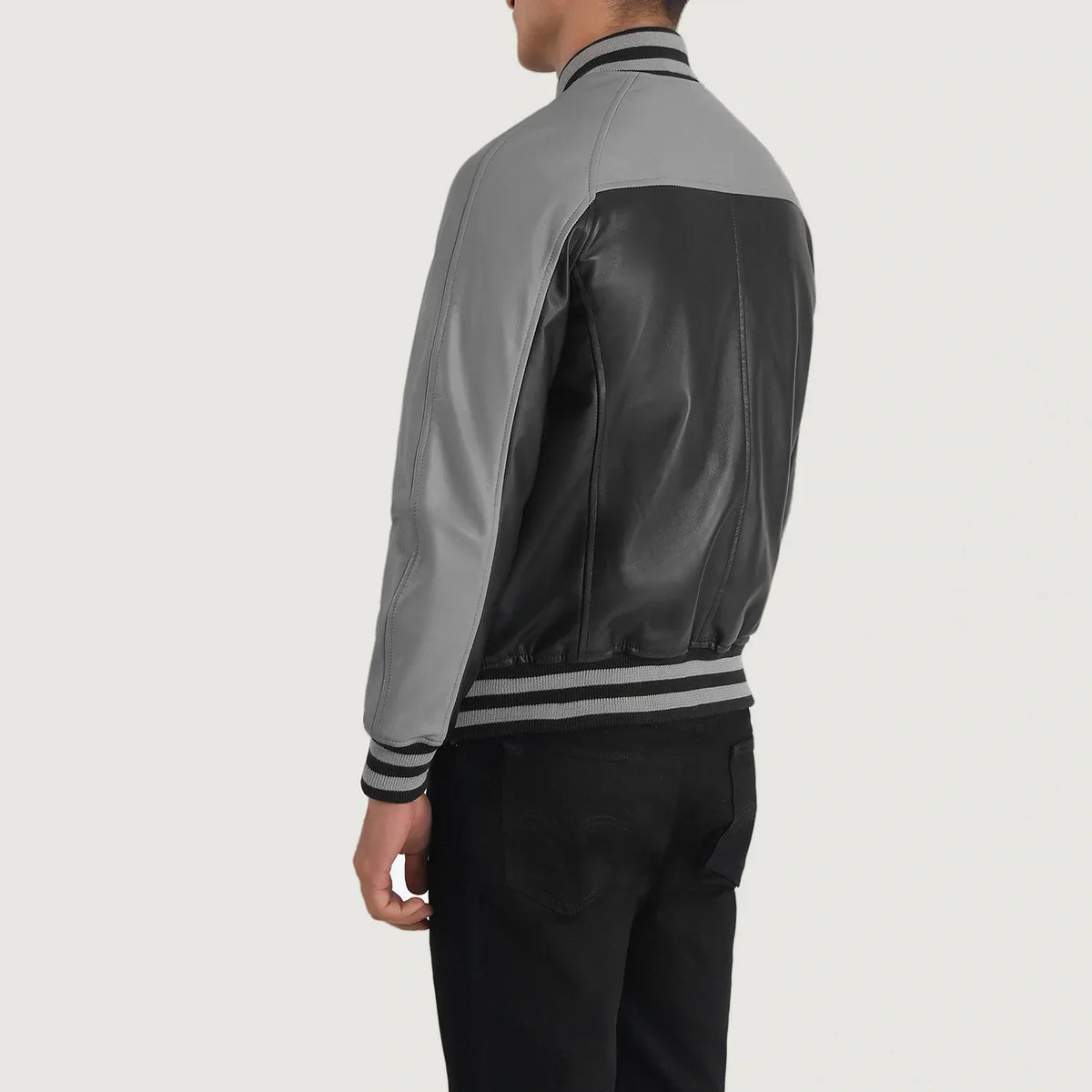 Authentic Sheepskin Leather with Semi-aniline Finish Grain Texture &amp; Heavy-Duty Seam Stitching Detail