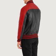Terrance Schwarz Varsity Lederjacke für Herren – Zusätzliche Produktansicht 4