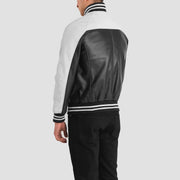 Terrance Schwarz Varsity Lederjacke für Herren – Zusätzliche Produktansicht 5