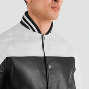 Terrance Schwarz Varsity Lederjacke für Herren – Zusätzliche Produktansicht 6