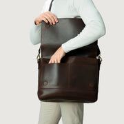 
100% Full-Grain Wax Pull-Up Full-Grain Leather Grain Texture & Handcrafted Patina Detail