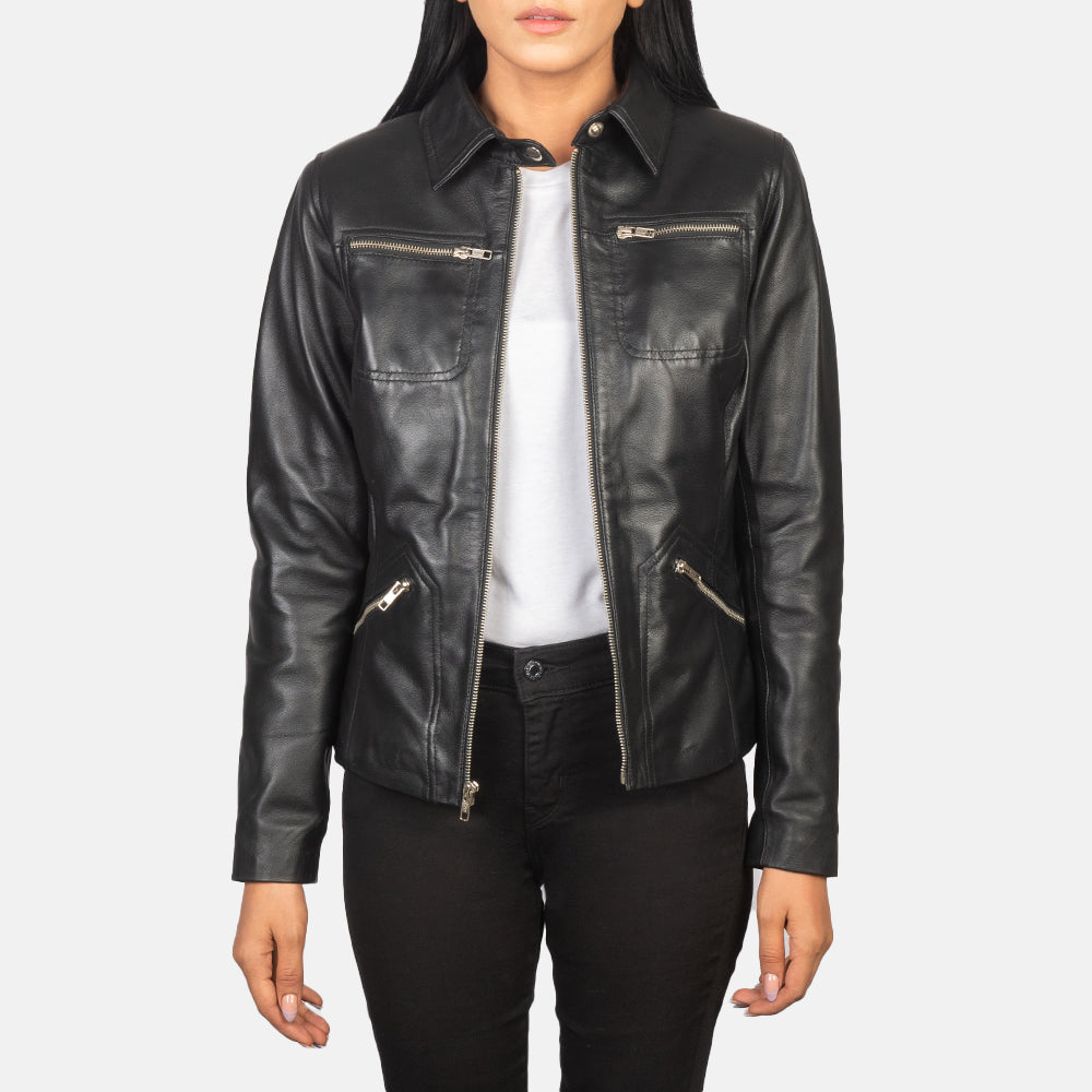 Tomachi Rot Lederjacke für Damen – Zusätzliche Produktansicht 1