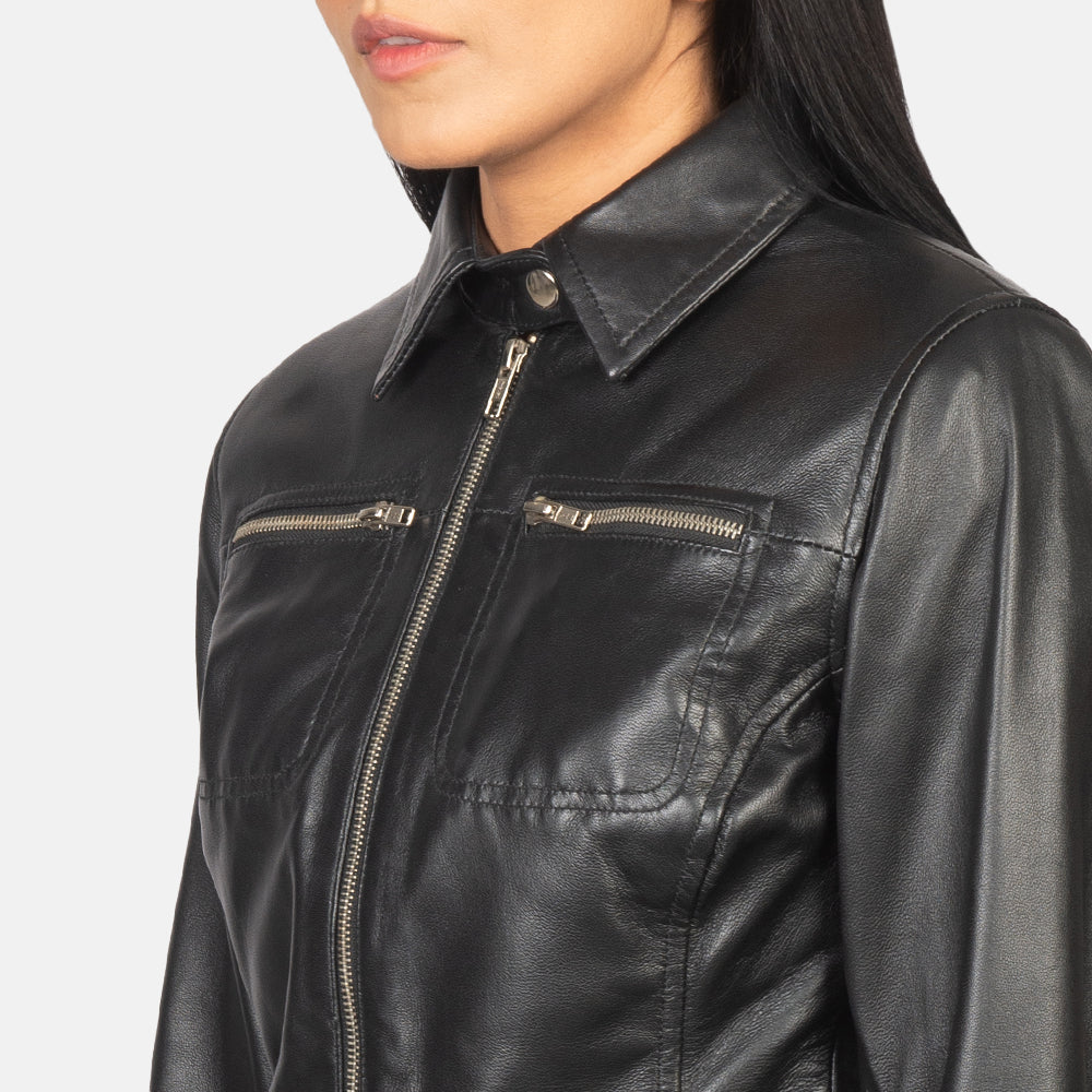 Tomachi Rot Lederjacke für Damen – Zusätzliche Produktansicht 6
