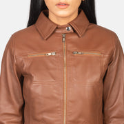Tomachi Rot Lederjacke für Damen – Zusätzliche Produktansicht 6