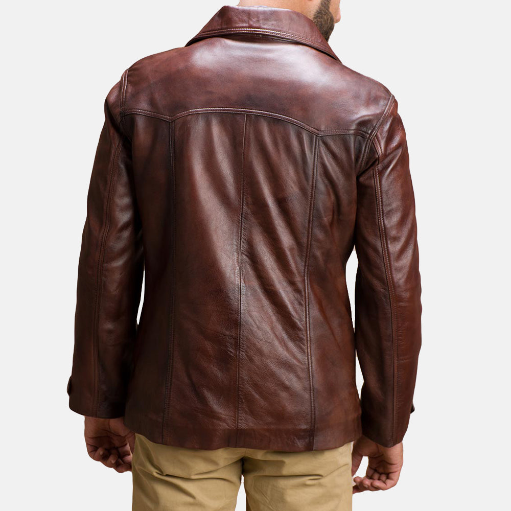 Authentic Sheepskin Leather Grain Texture & Heavy-Duty Seam Stitching Detail