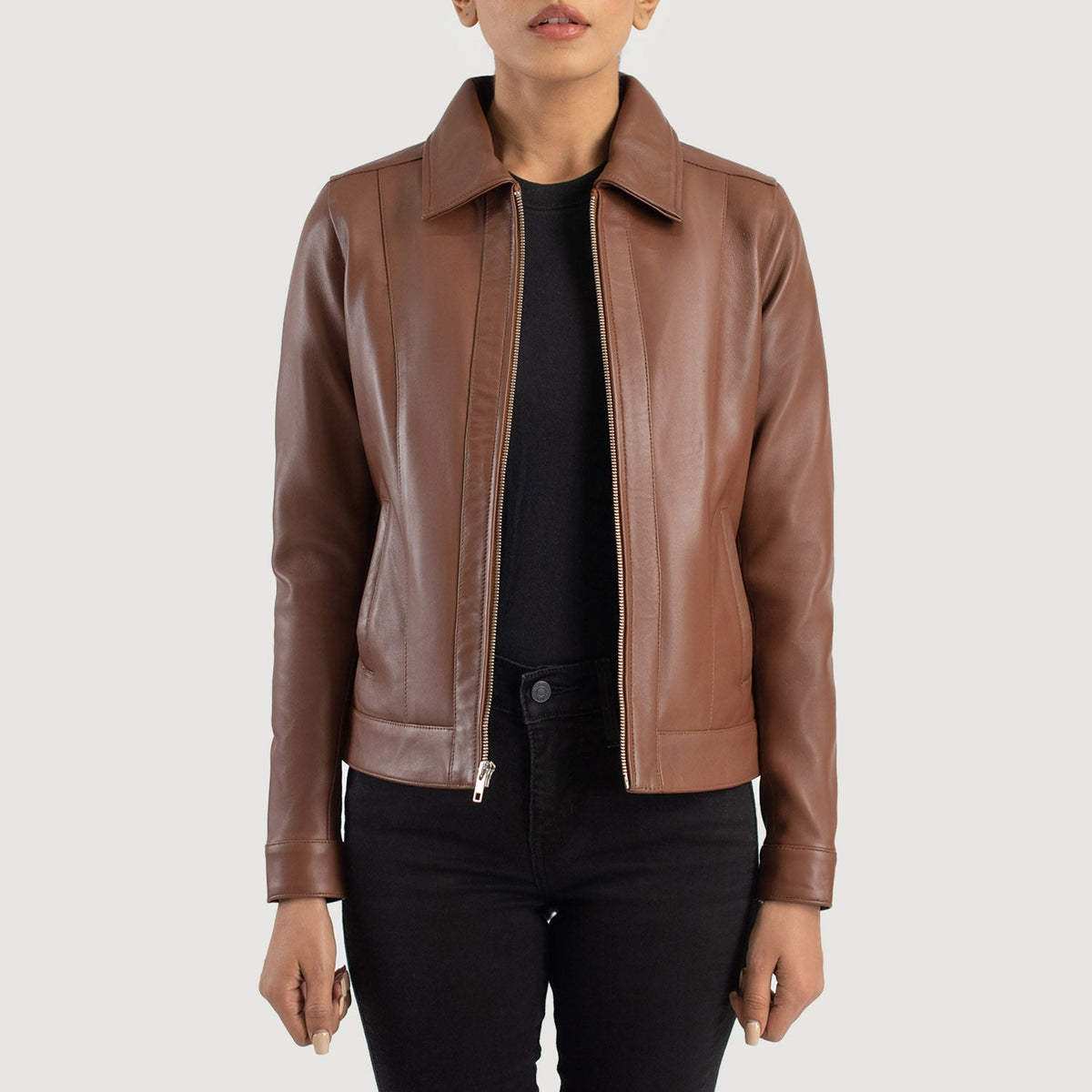 
Vixen Classic Collar Lederjacke für Damen – alternate product view 1