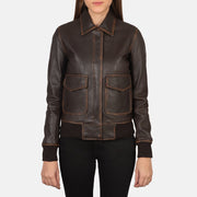 Westa A-2 Leder-Bomberjacke für Damen – Zusätzliche Produktansicht 5