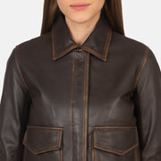 Westa A-2 Leder-Bomberjacke für Damen – Zusätzliche Produktansicht 7