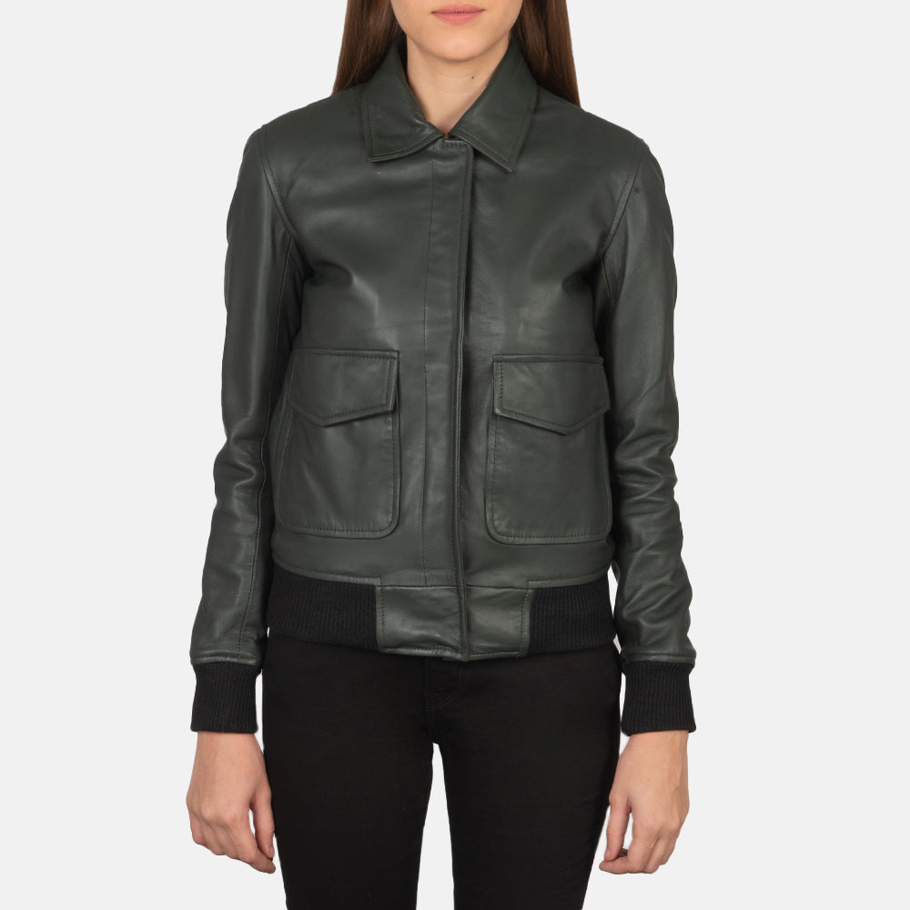 Westa A-2 Leder-Bomberjacke für Damen – Zusätzliche Produktansicht 4