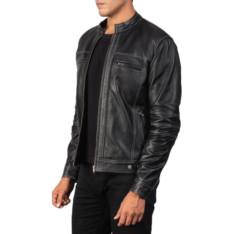 Youngster Leder-Bikerjacke für Herren