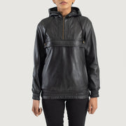 Zest Hooded Pullover Lederjacke für Damen – Zusätzliche Produktansicht 1