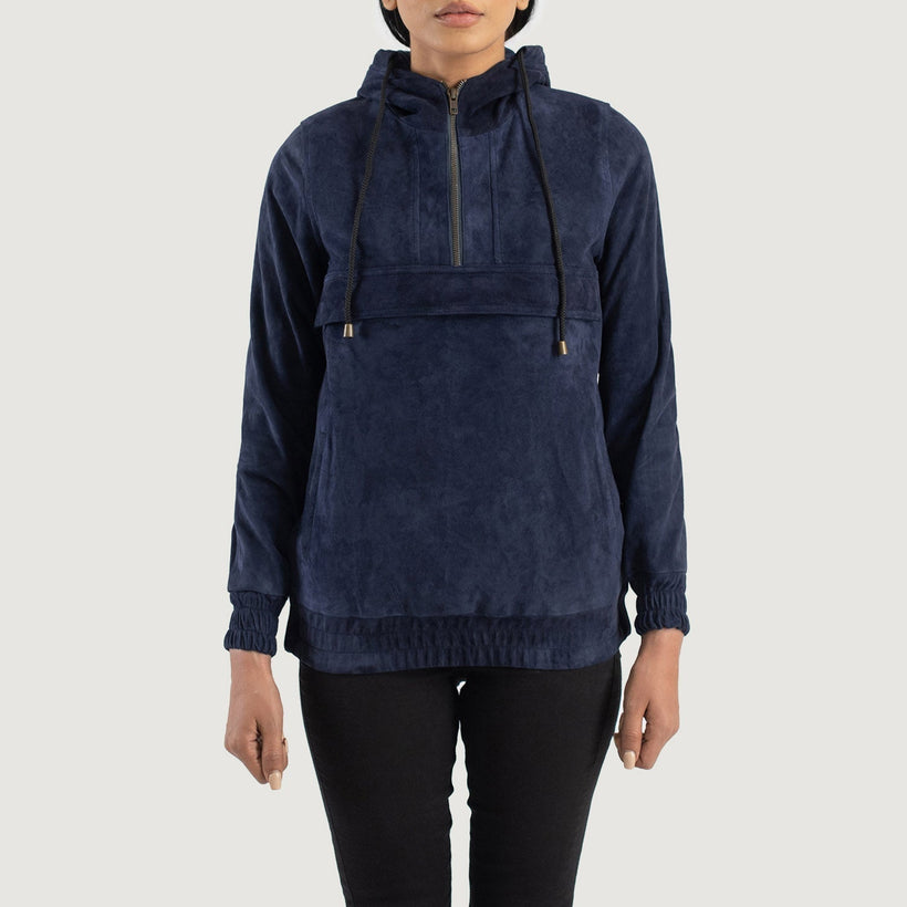 Zest Hooded Pullover Lederjacke für Damen