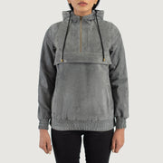 Zest Hooded Pullover Lederjacke für Damen – Zusätzliche Produktansicht 1